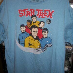 XL Mens Star Trek Cast T-shirt-Good Condition-No Tags